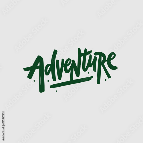 Adventure word. Hand drawn modern typography lettering text. Vector art.