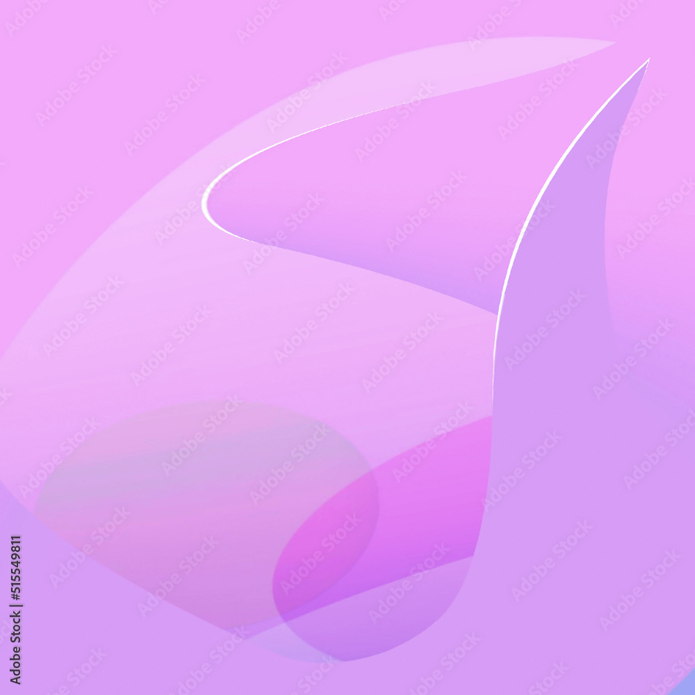 Illustration created by computer program. Drag the concave curves to overlap them. On a translucent pink-purple background, the interior objects stand out. Simulates a shallow depth of field by creati Illustration created by computer program. Drag the concave curves to overlap them. On a translucent pink-purple background, the interior objects stand out. Simulates a shallow depth of field by creati