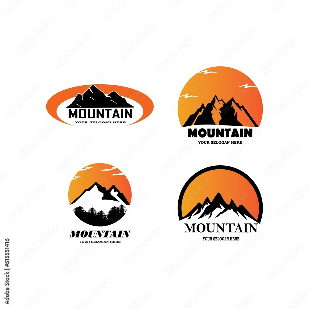 Obraz premium Mountain icon Logo Business Template Vector