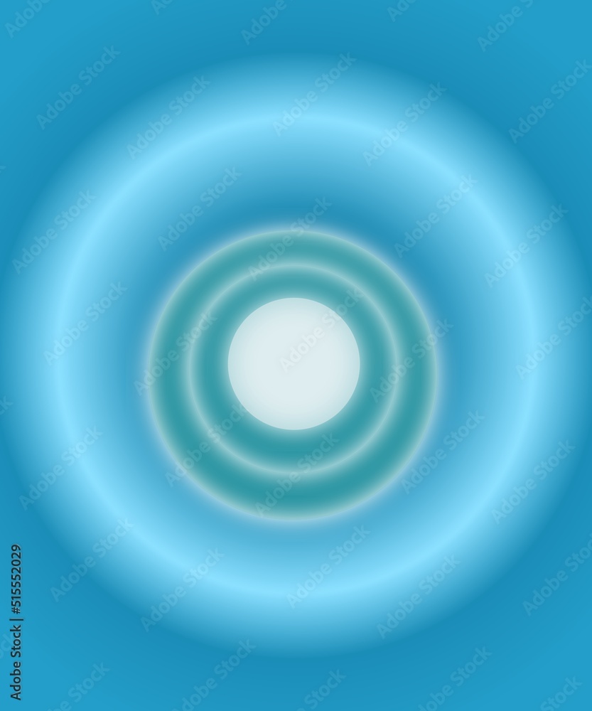 Blue circles scatter to form beautiful white blue glowing gradient rings. Abstract background with circles Blue circles scatter to form beautiful white blue glowing gradient rings. Abstract background with circles