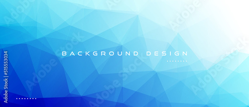 blue low poly banner design background