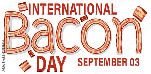 International bacon day poster template