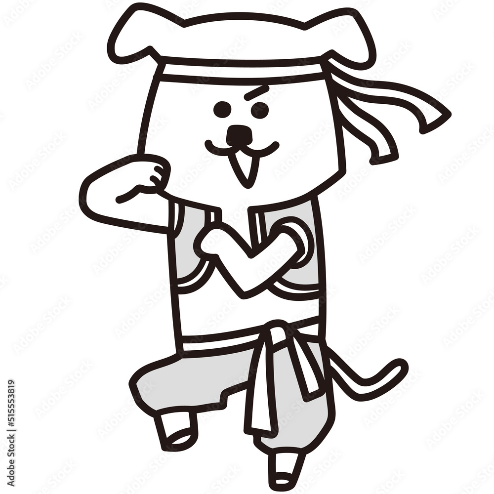 Obraz premium 色加工ok いぬ素材No.133 モンク