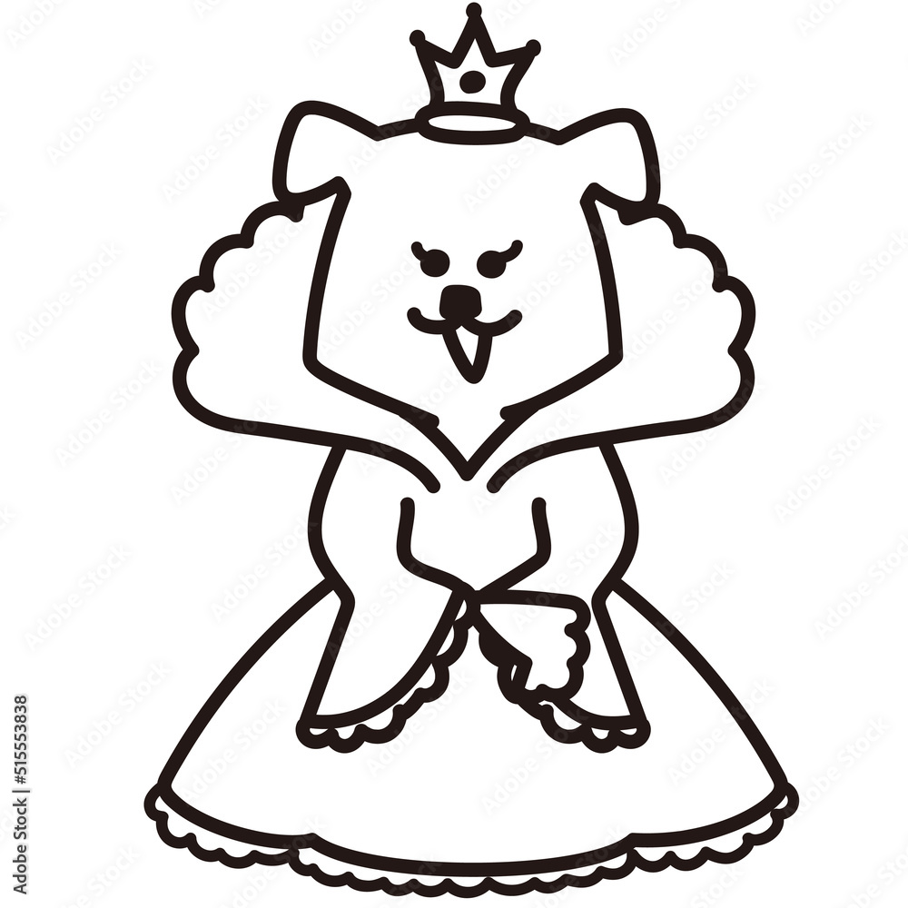 Fototapeta premium 色加工ok いぬ素材No.137 女王様