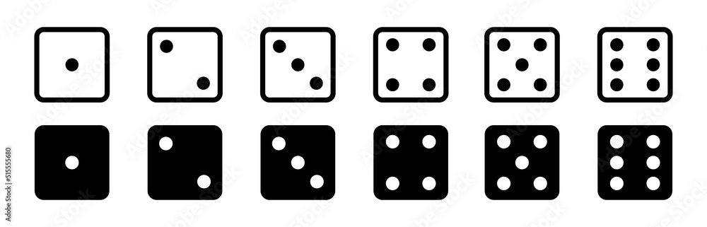 Dice game set icon, vector illustration Dice game set icon, vector illustration
