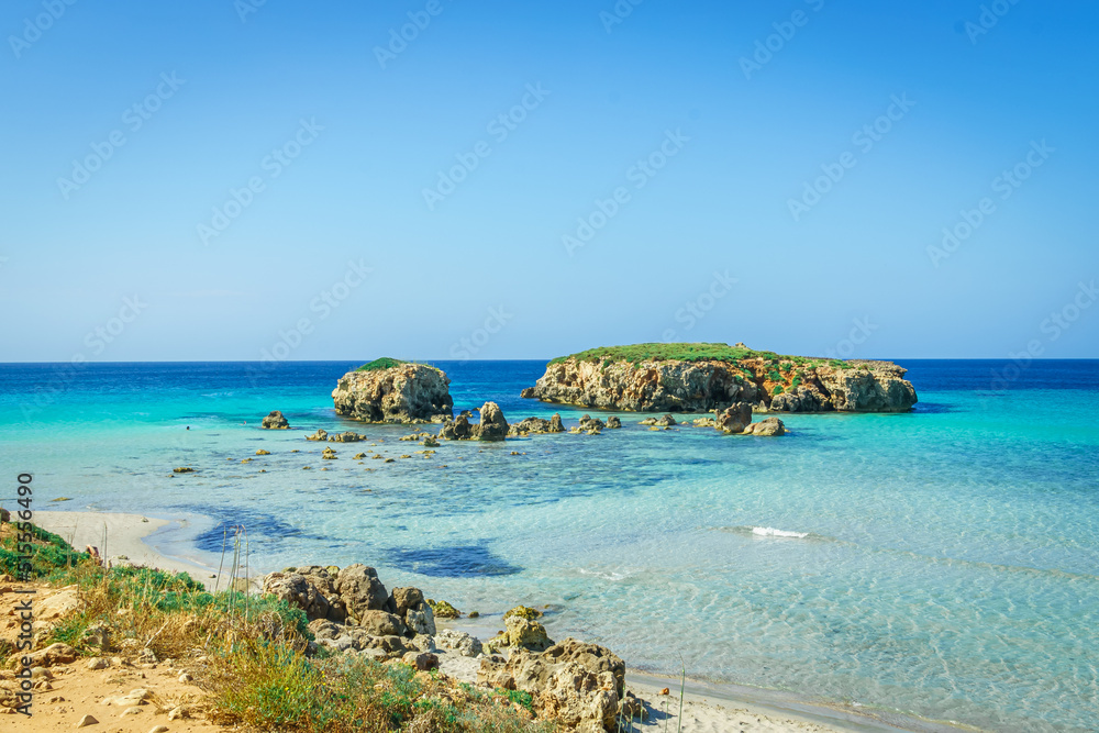 Binigaus beach. Minorca, Balearic Islands. Spain