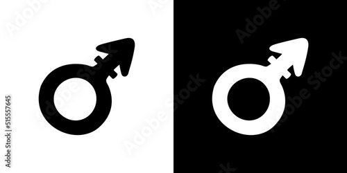 Silhuete LGBT other gender symbol in doodle style. Isolated vector illustration gender symbol in black and white color.