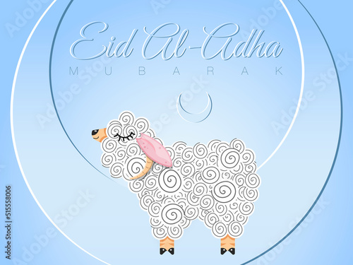 Eid Al-Adha mubarak islamic celebration sheep sacrifice