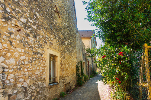 Street view of old village Provins in France