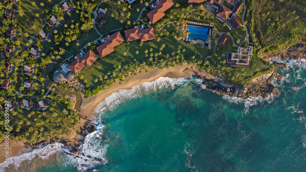 Arial view of Tangalle Beach in Sri Lanka