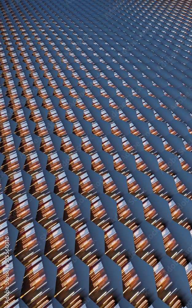 Naklejka premium colourful harbor lights with ripples from water reflection pattern and design