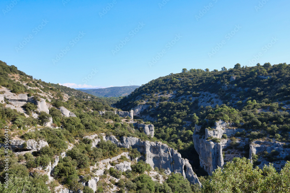 landscape view of badlands in high provence