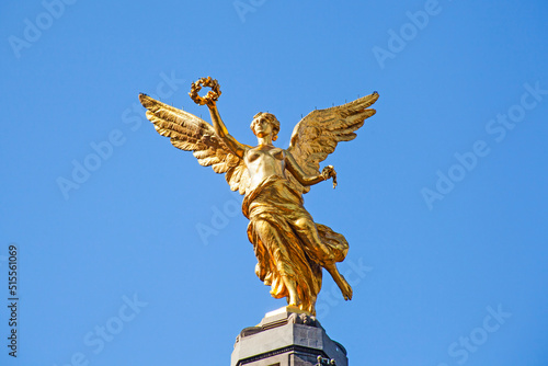 Independence angel statue located in Paseo de la Reforma avenue. This is one of the icons of Mexico City.