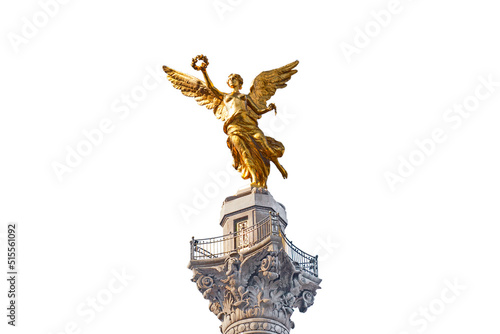 Independence angel statue located in Paseo de la Reforma avenue. This is one of the icons of Mexico City. photo