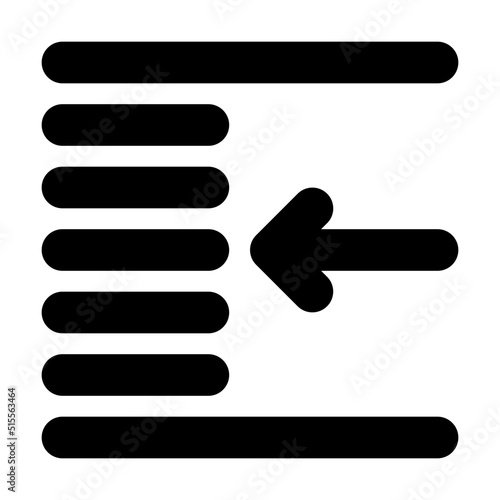 decrease indent icon