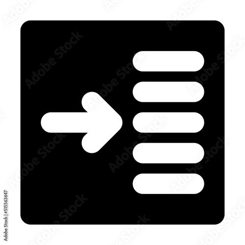 increase indent icon