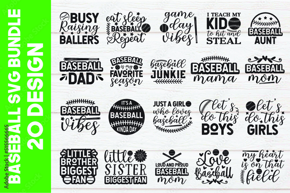 Obraz premium baseball svg bundle