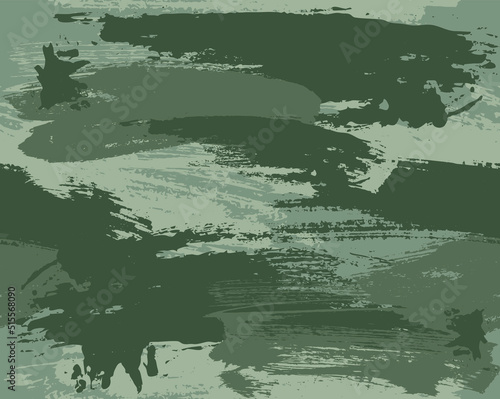 Seamless green brushstroke camouflage repeat pattern made as repetitive vector graphic