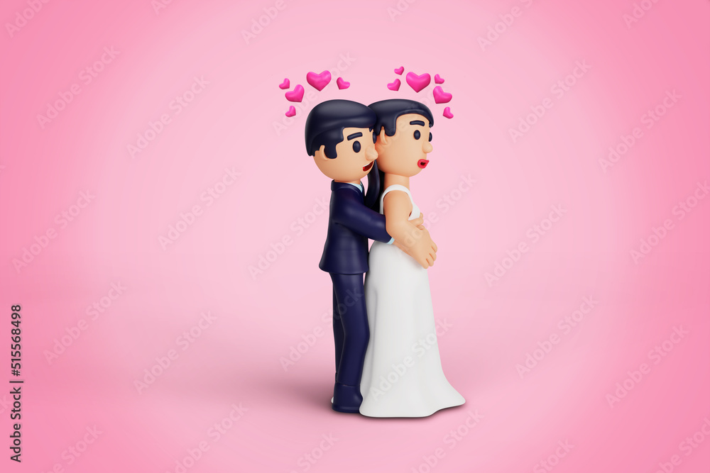 3d character romantic wedding couple moments 3d character romantic wedding couple moments
