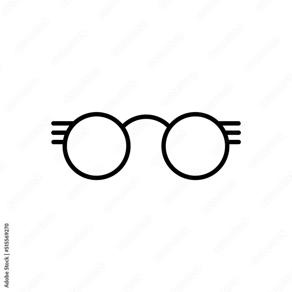 Round glasses icon. assistant in vision eps ten Round glasses icon. assistant in vision eps ten