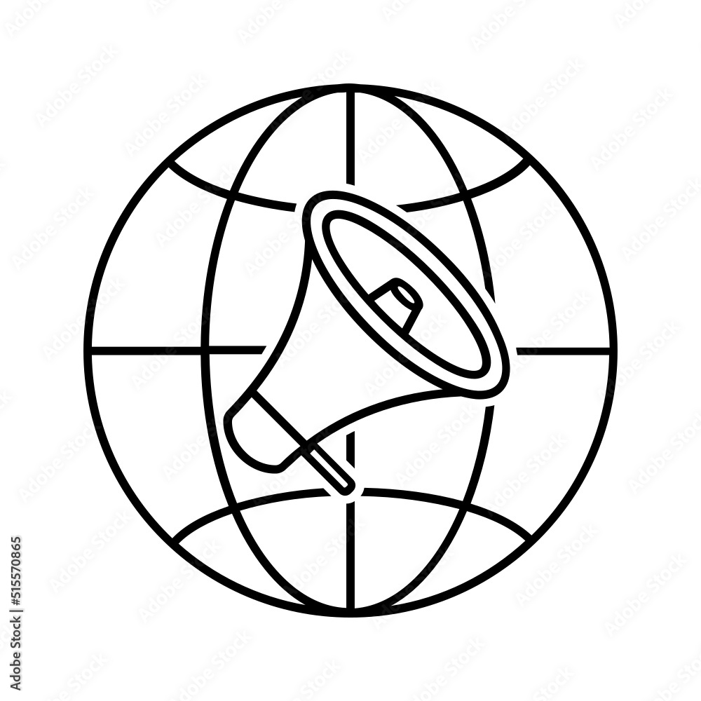 Naklejka premium Black line icon for Marketing