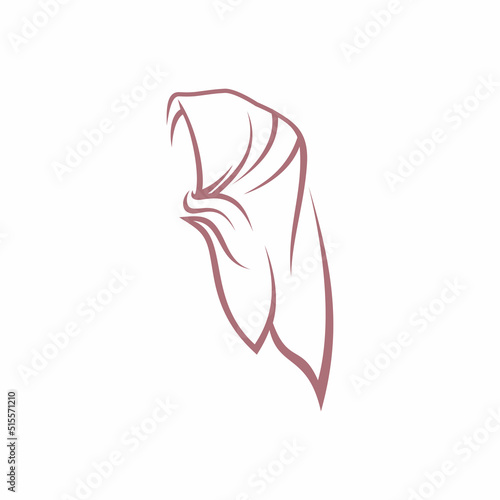 Hijab logo vector hijab vector graphic design