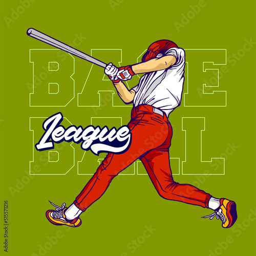 Colorful baseball vector illustration in line art, baseball illustration isolated