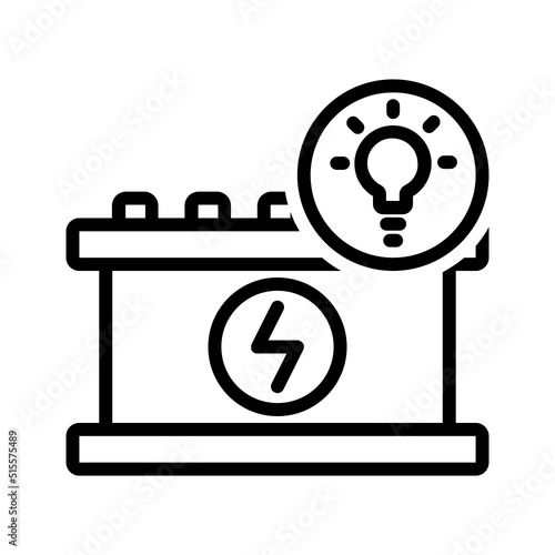 Black line icon for Inverter