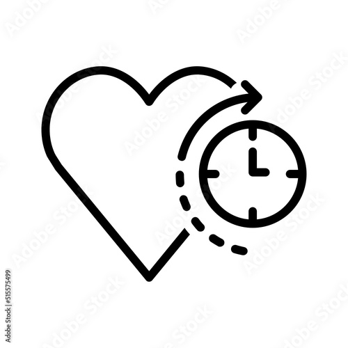Black line icon for Lifetime