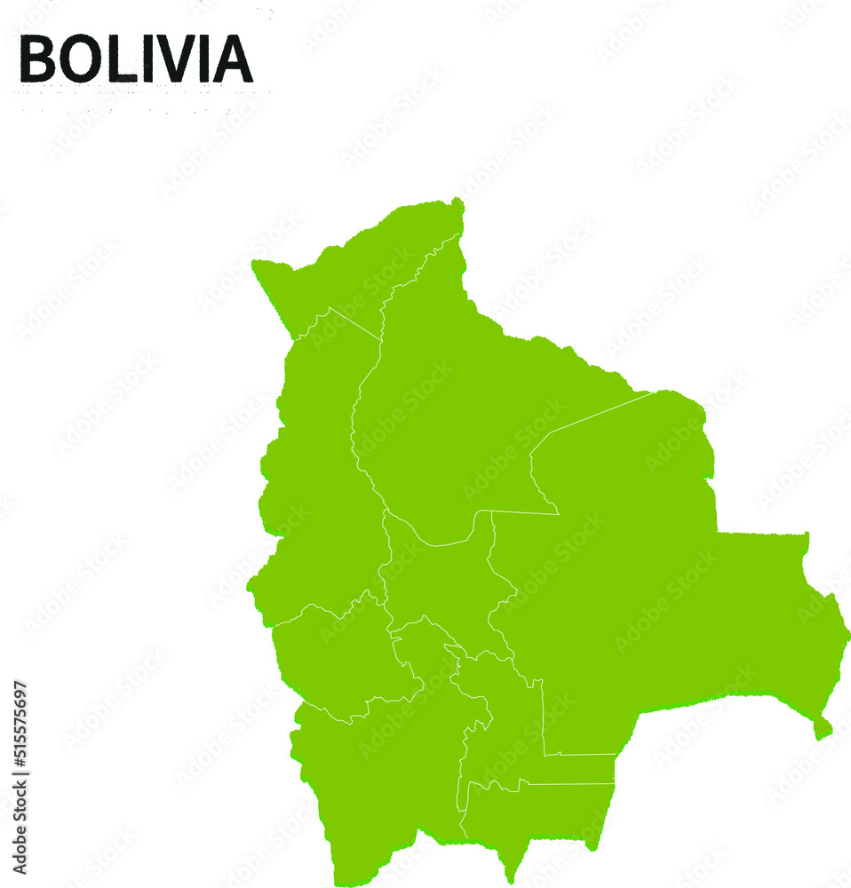 ボリビア/BOLIVIAの地域区分イラスト