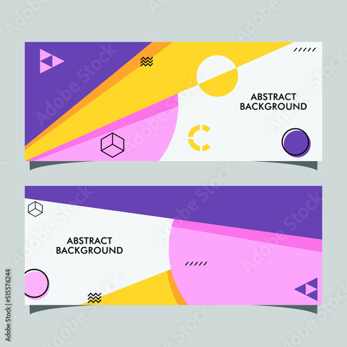 Abstract geometric memphis layout design background