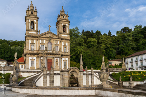 baroque staircase of the sanctuary of Bom Jesus do Monte in Braga - Portugal