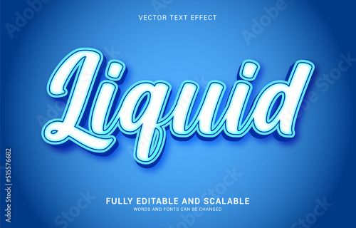 editable text effect, Liquid style