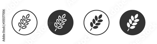 Wheat icon. Gluten free icon. Agriculture sign. Vector illustration.