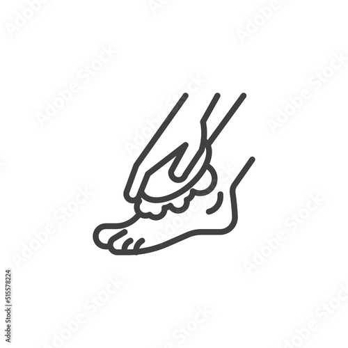 Washing Feet line icon