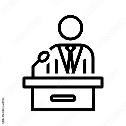 Black line icon for Mayor