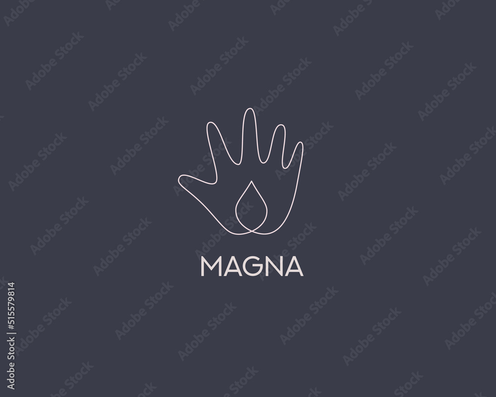 Continue thin line art of hand holding a drop logo template. Premium water, clean, moisture vector sign symbol logotype. Continue thin line art of hand holding a drop logo template. Premium water, clean, moisture vector sign symbol logotype.