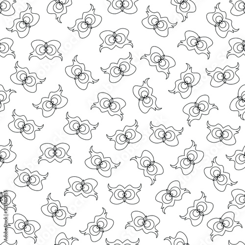 Cute Cartoon Owls Face Pattern. Seamless background. Vector illustration © Grand1x