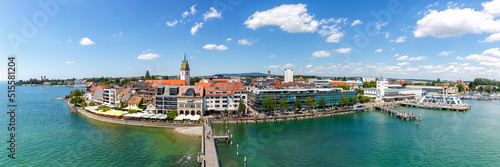 Friedrichshafen waterfront panorama with port harbor at lake Constance Bodensee travel traveling from above in Germany © Markus Mainka