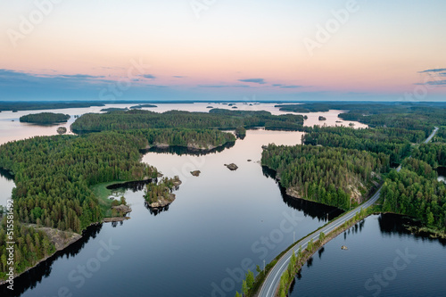 Lake Saimaa at sunset