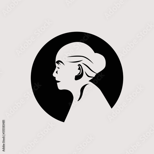 silhouette grand mother vector design 