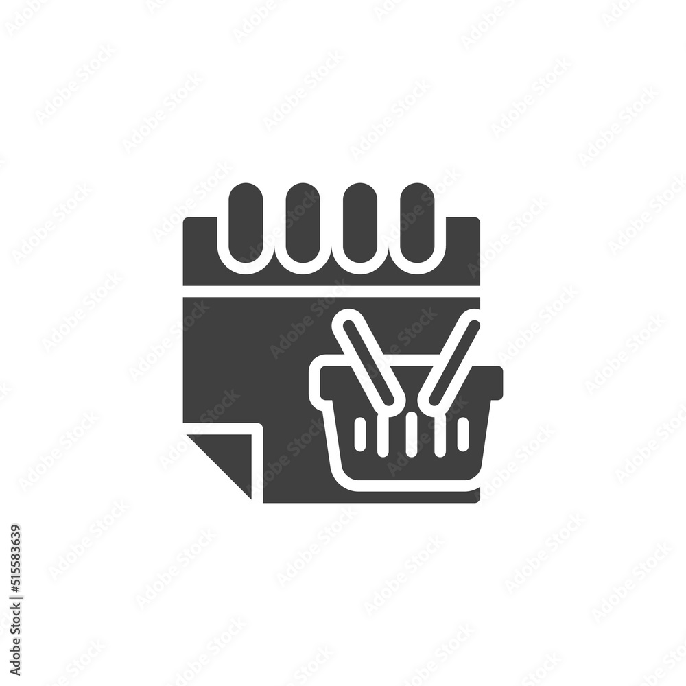 Obraz premium Shopping date vector icon