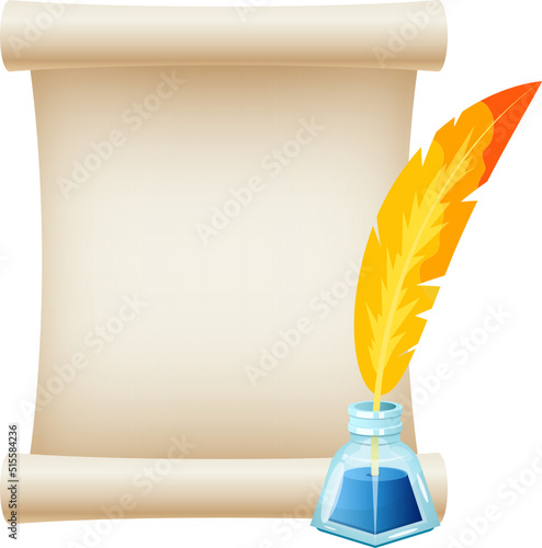 Paper scroll clipart design illustration