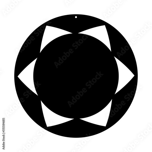 Black solid icon for Star earring