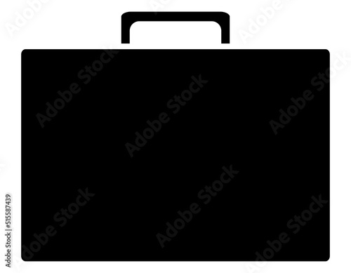 Suitcase silhouette icon. Luggage vector illustration isolated on white background.