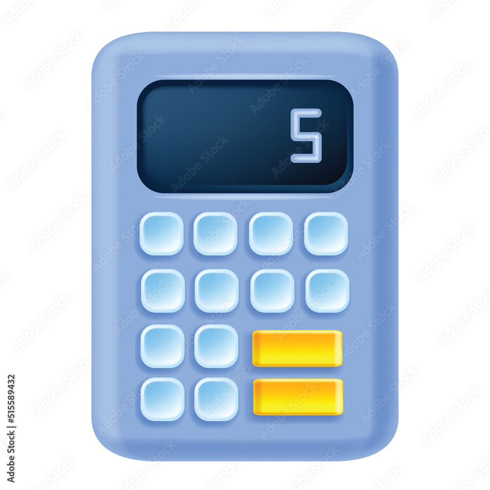 3D calculator icon, finance education cartoon vector illustration, math device, office accounting tool. Modern minimal plastic keypad, square button, calculation balance. Isolated 3D calculator 3D calculator icon, finance education cartoon vector illustration, math device, office accounting tool. Modern minimal plastic keypad, square button, calculation balance. Isolated 3D calculator