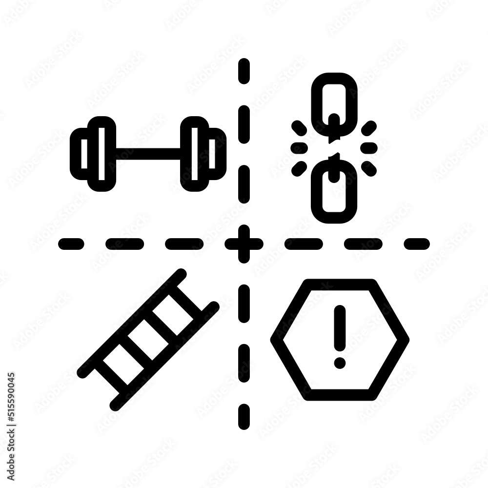 Black line icon for Swot Black line icon for Swot
