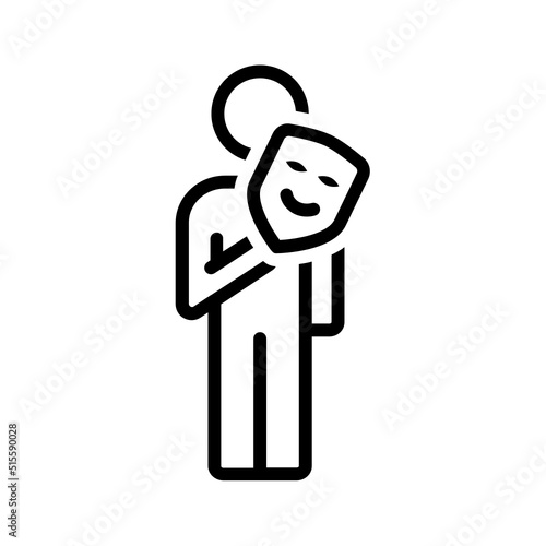 Black line icon for Role
