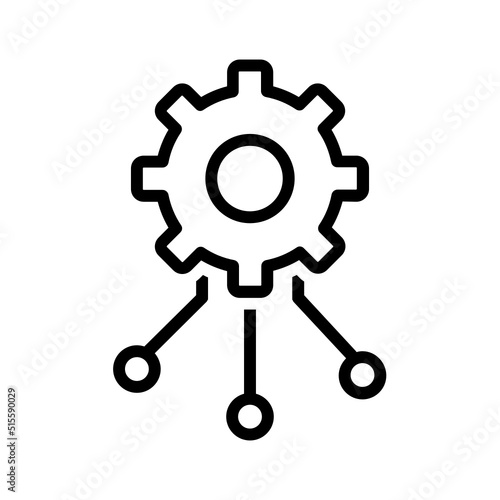 Black line icon for Rpa