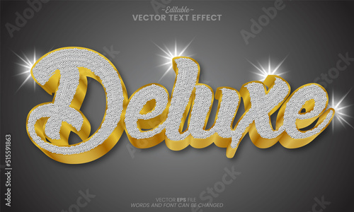 premium 3d diamond deluxe text effect